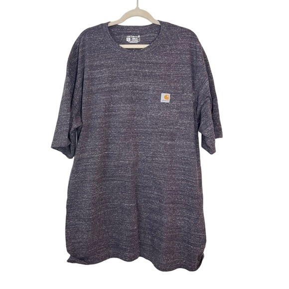 Carhartt Workwear Short Sleeve Pocket T-Shirt Deep‎ Purple Heather Size 2XL Tall - Picture 1 of 6